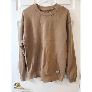 Hollister Men’s Relaxed Fit Pullover Sweatshirt Tan Brown Size Medium Casual...
